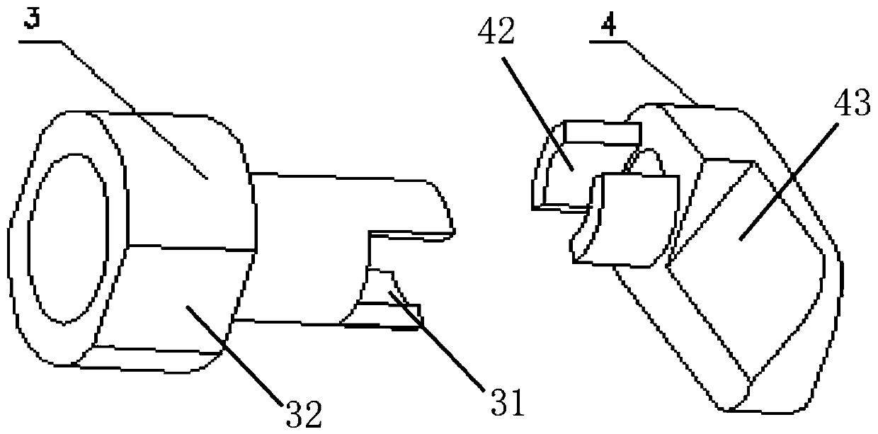 Cabin door locking device of special vehicle