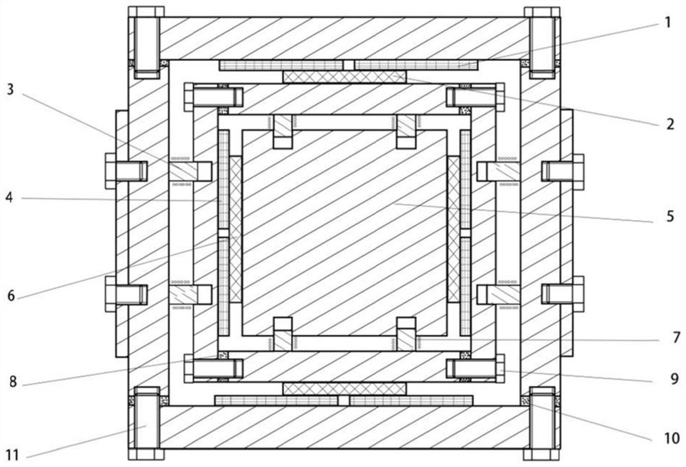 Friction energy recovery vibration absorber with inner and outer double-layer vibration absorption structure