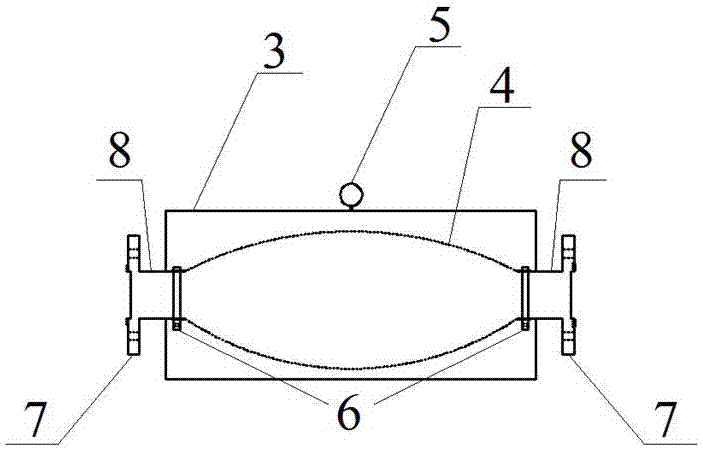 Novel air bag type water hammer protection device used in water supply pipeline