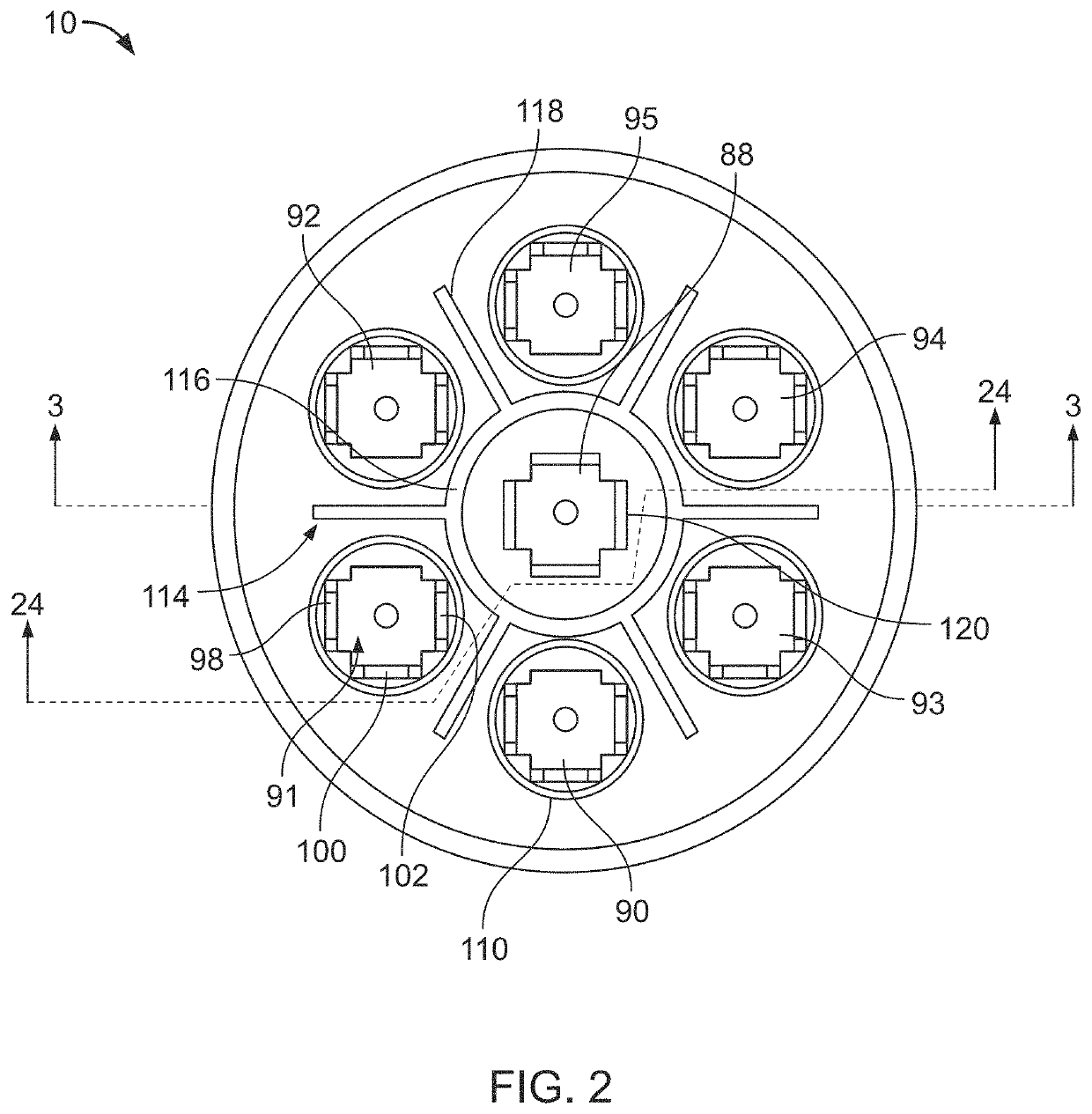 Capacitor with multiple elements for multiple replacement applications