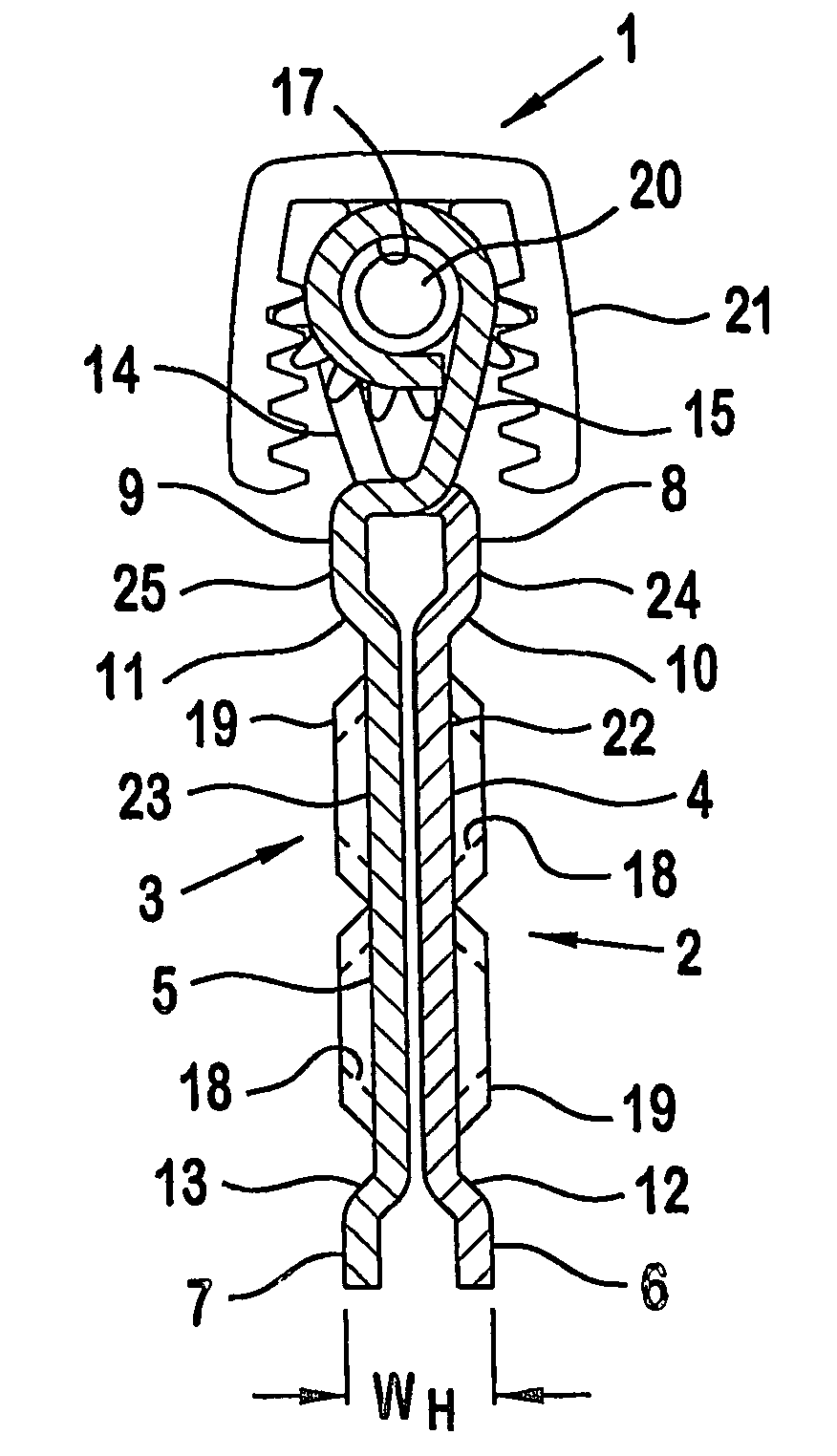 Hinge with stiffened leaf