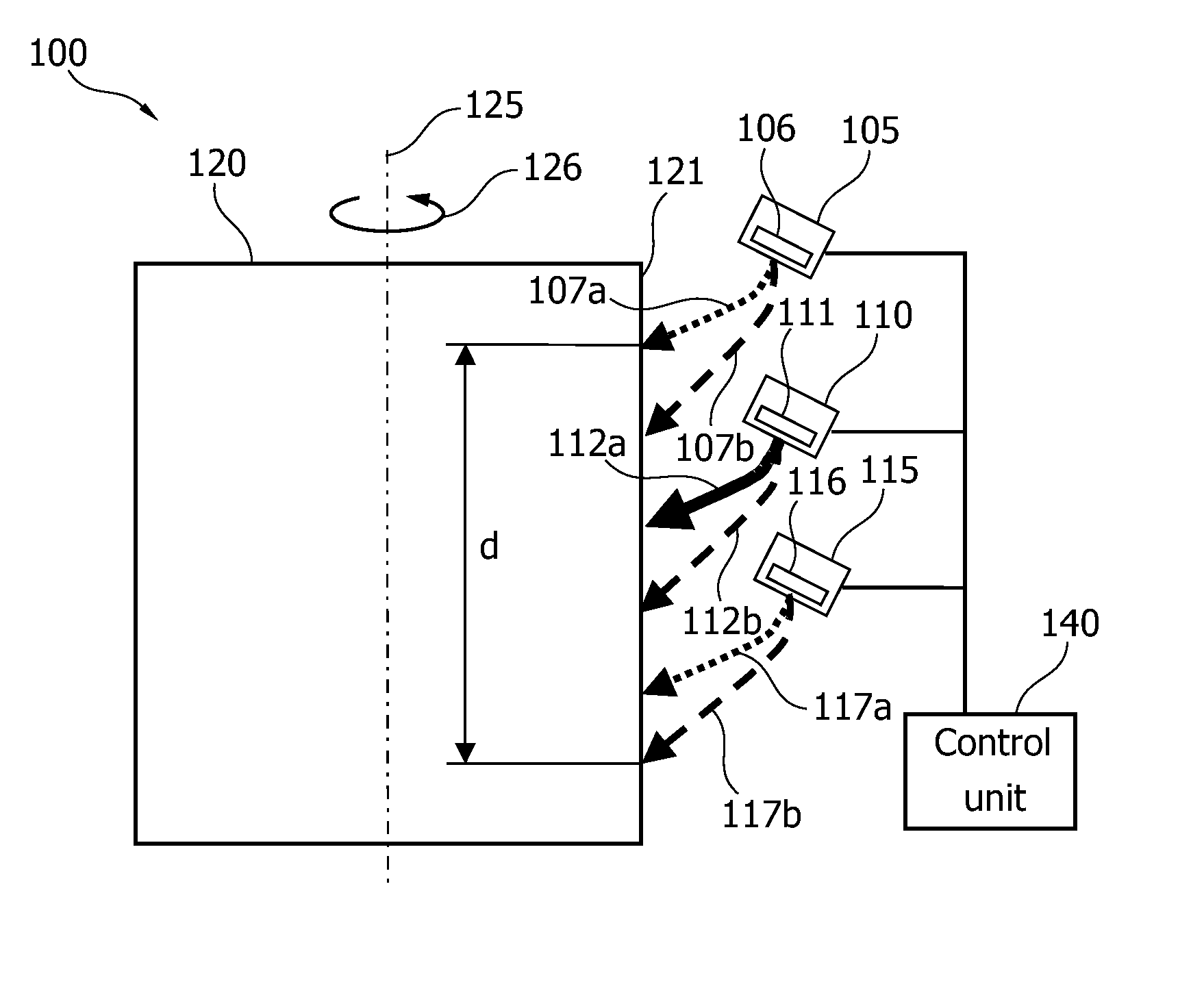 X-ray tube with multiple electron sources and common electron deflection unit