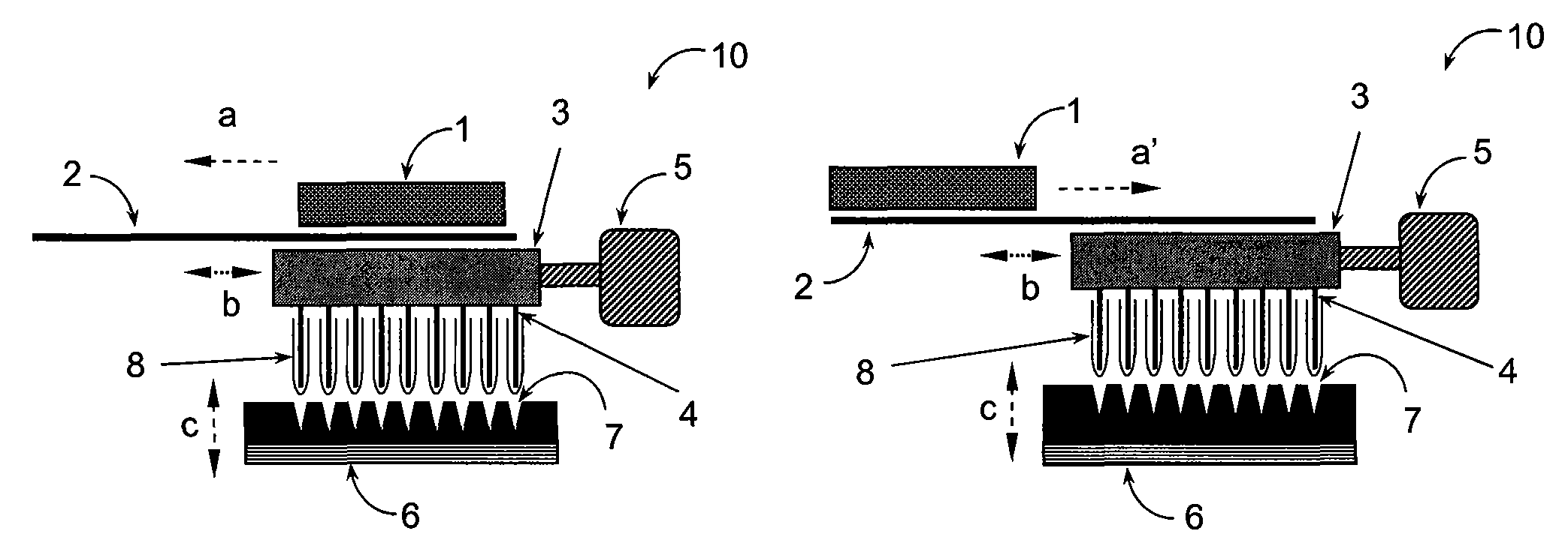 Device and method for separating magnetic or magnetizable particles from a liquid