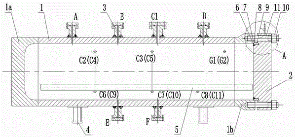 Deepwater pressure chamber combination experiment device