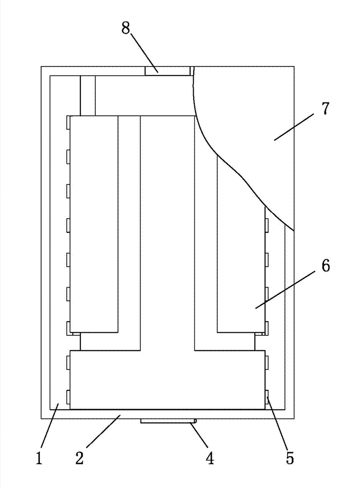 Heated brick bed type floor heating structure