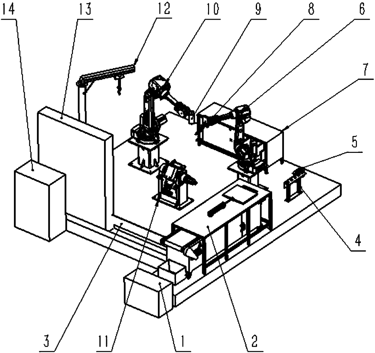 Digital ray automatic detecting system and method for detecting wheel parts