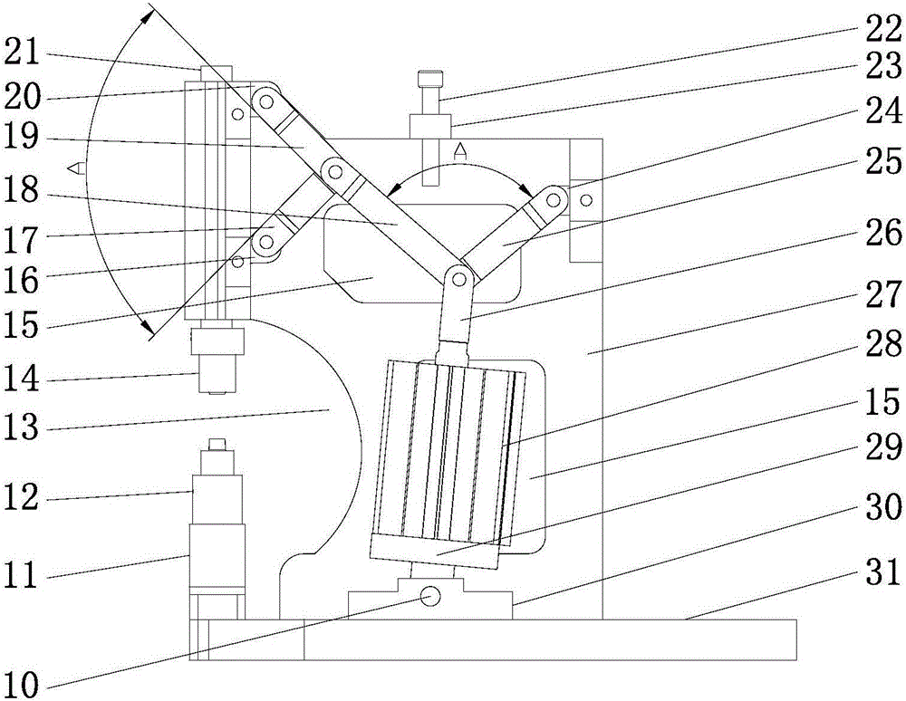 Pneumatic clamping device for workpiece