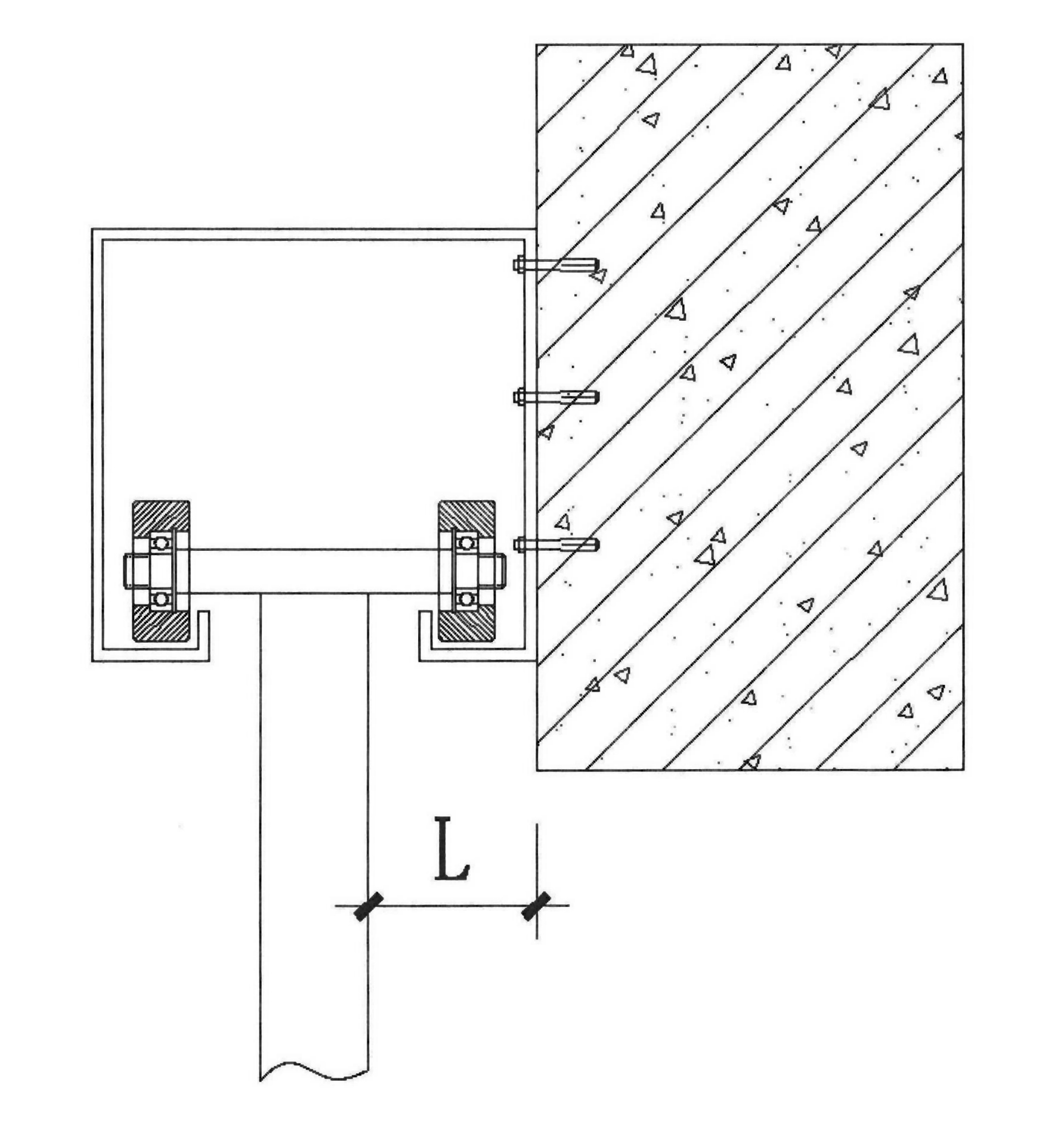 Main frame for suspension type electric sliding door