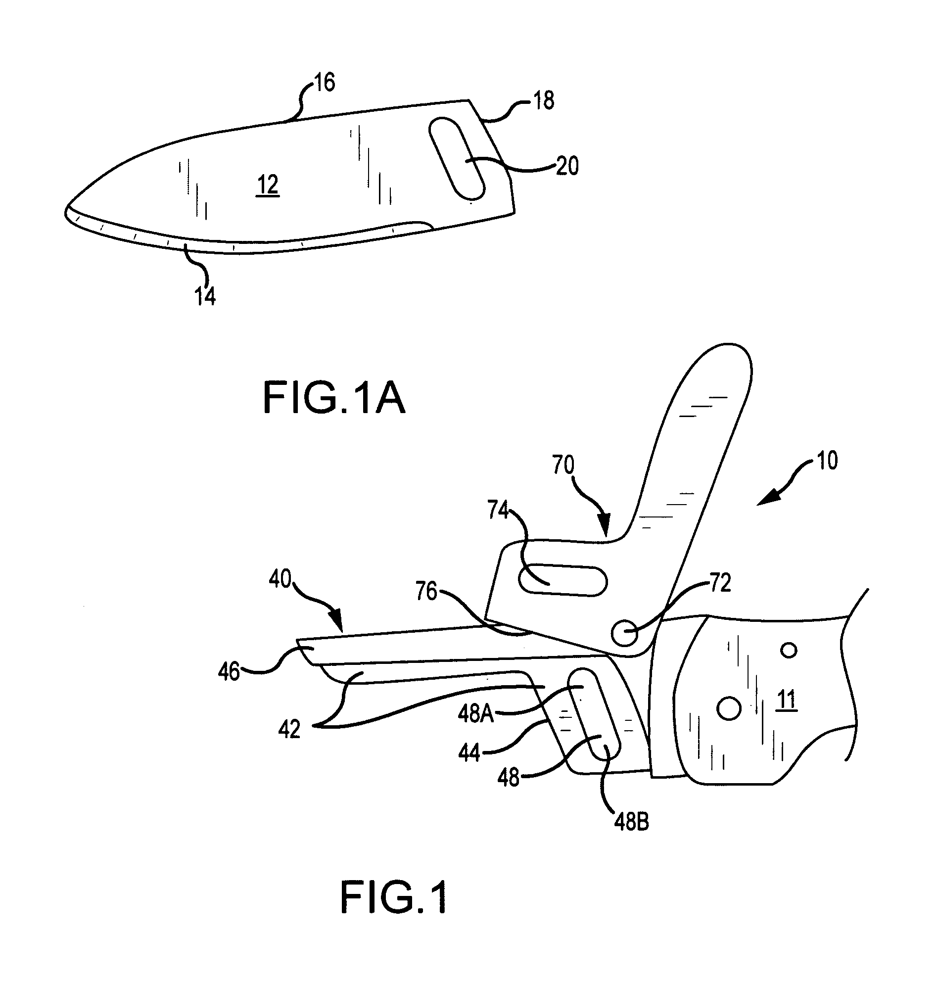 Exchange blade knife