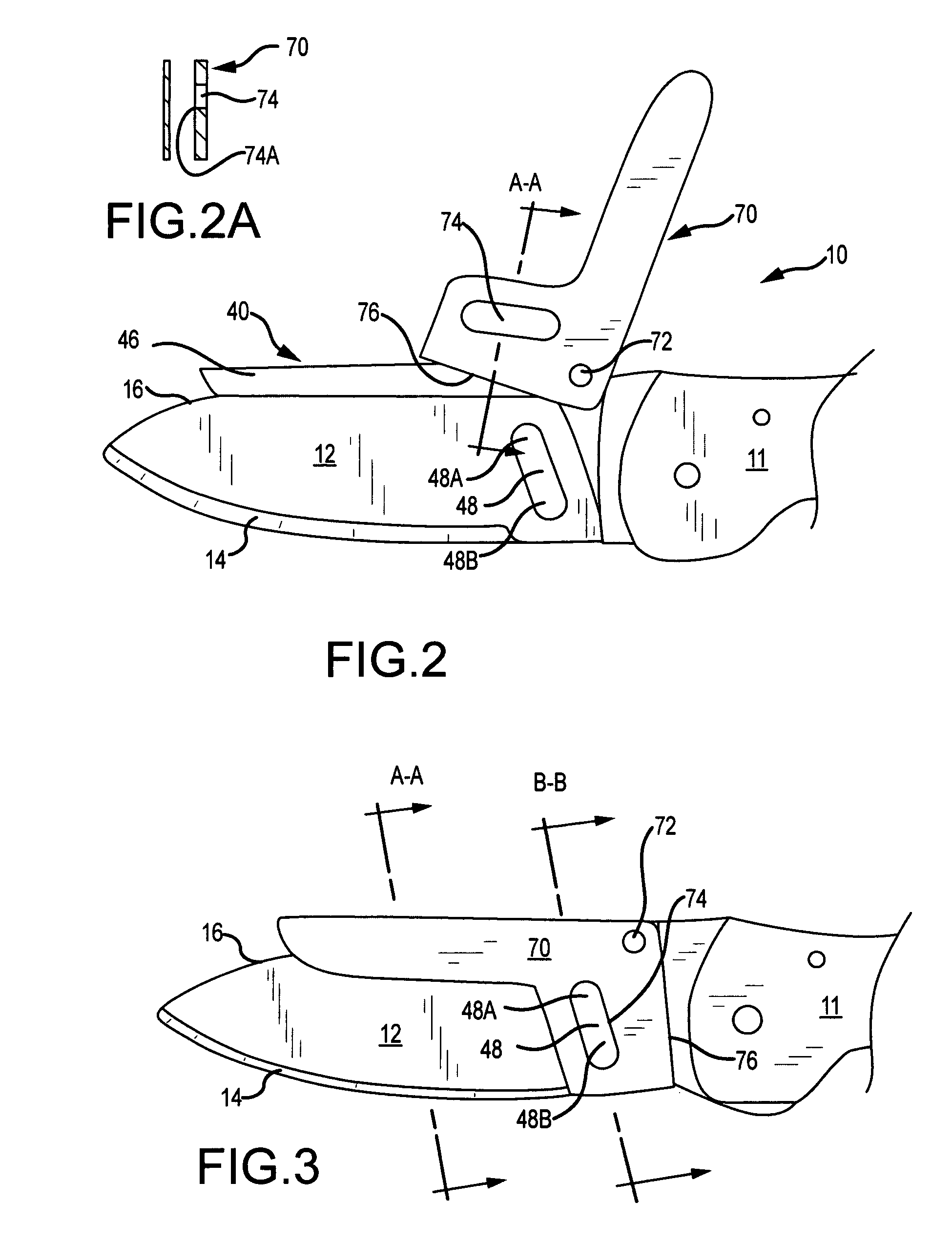 Exchange blade knife