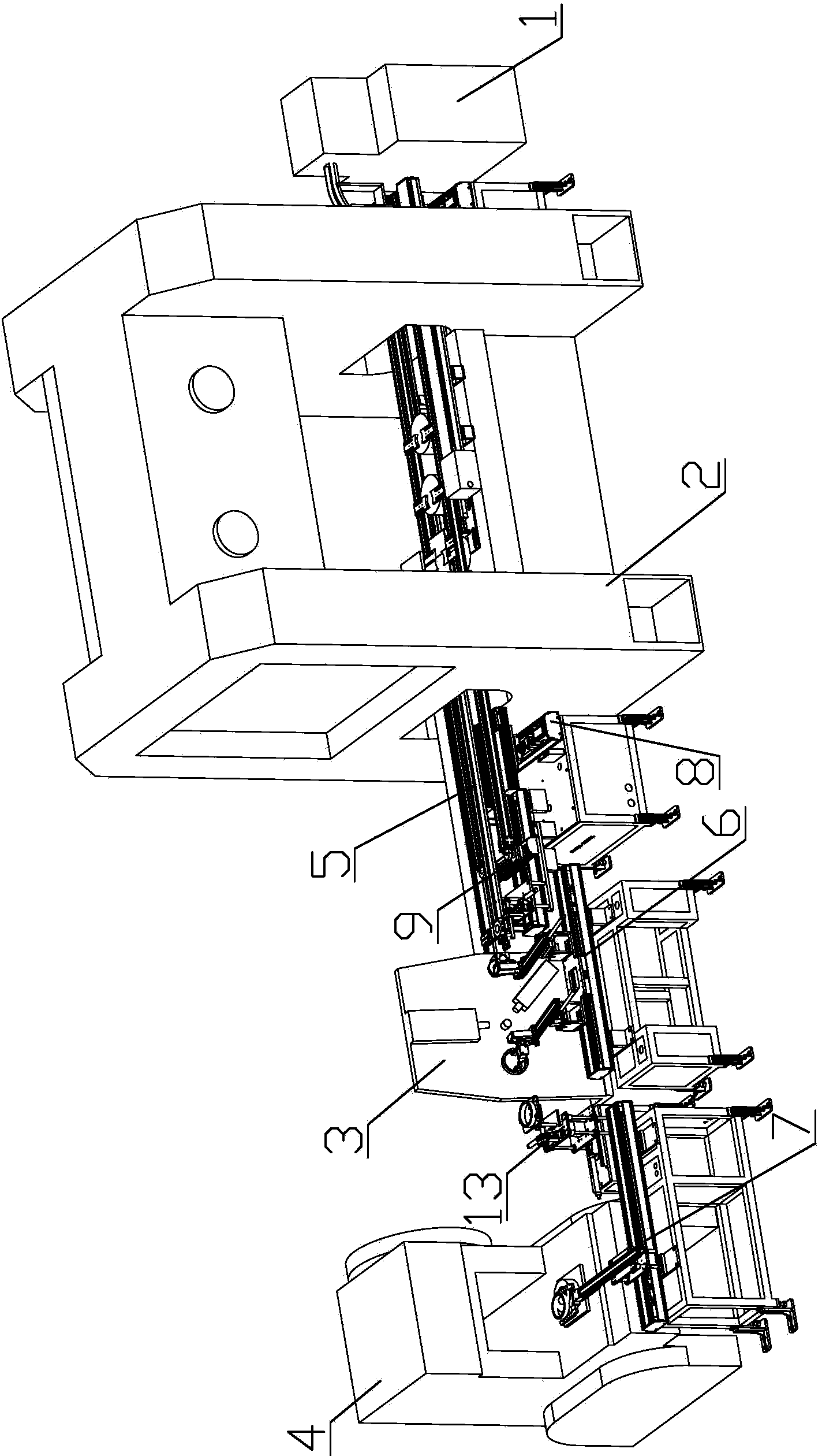 Full-automatic bearing ring forging line