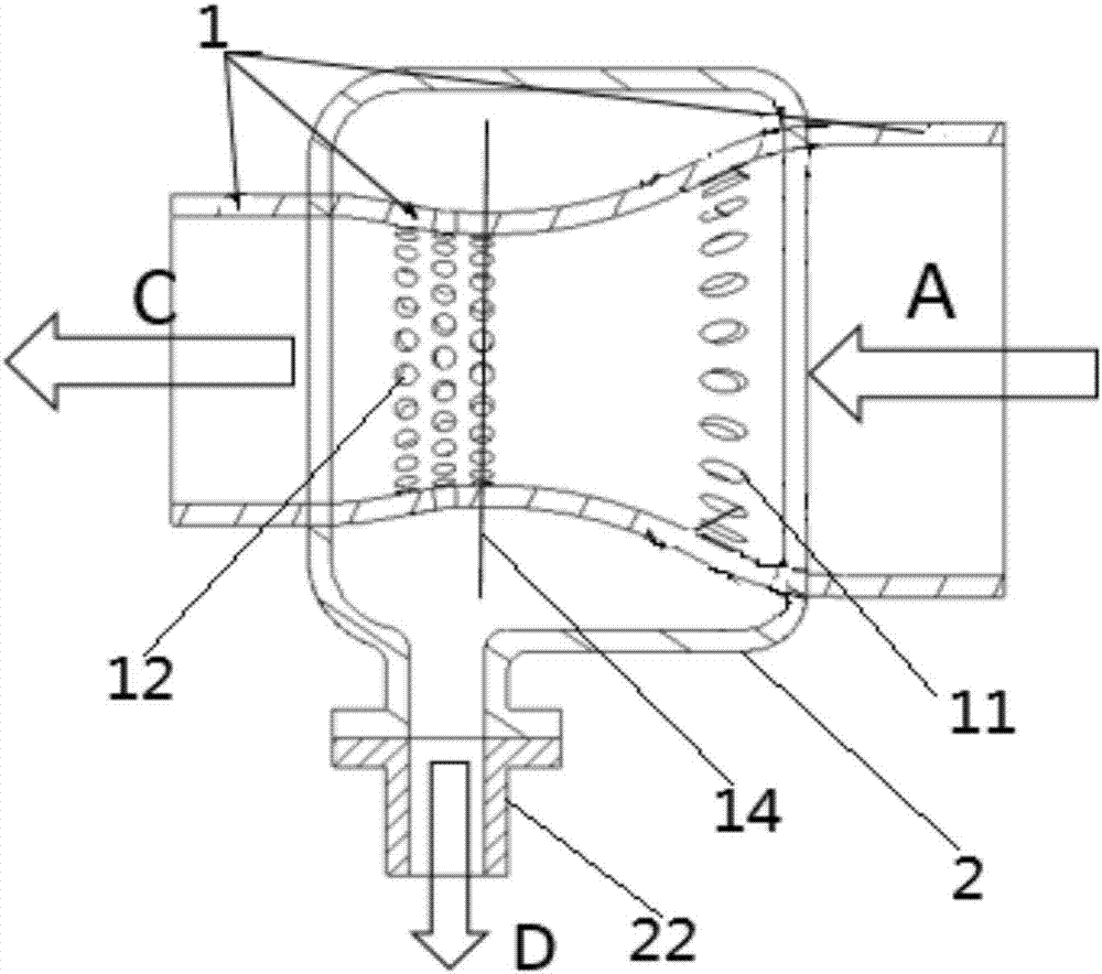 Gas mixing device for engine exhaust gas recycling system