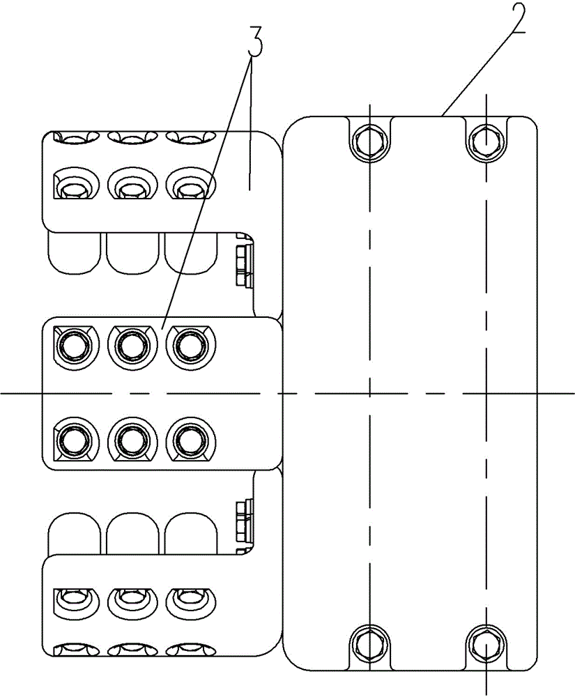 Divided conductor clamp fitting for EHV (Extra-High Voltage) DC (Direct Current) convertor station and branch clamps thereof