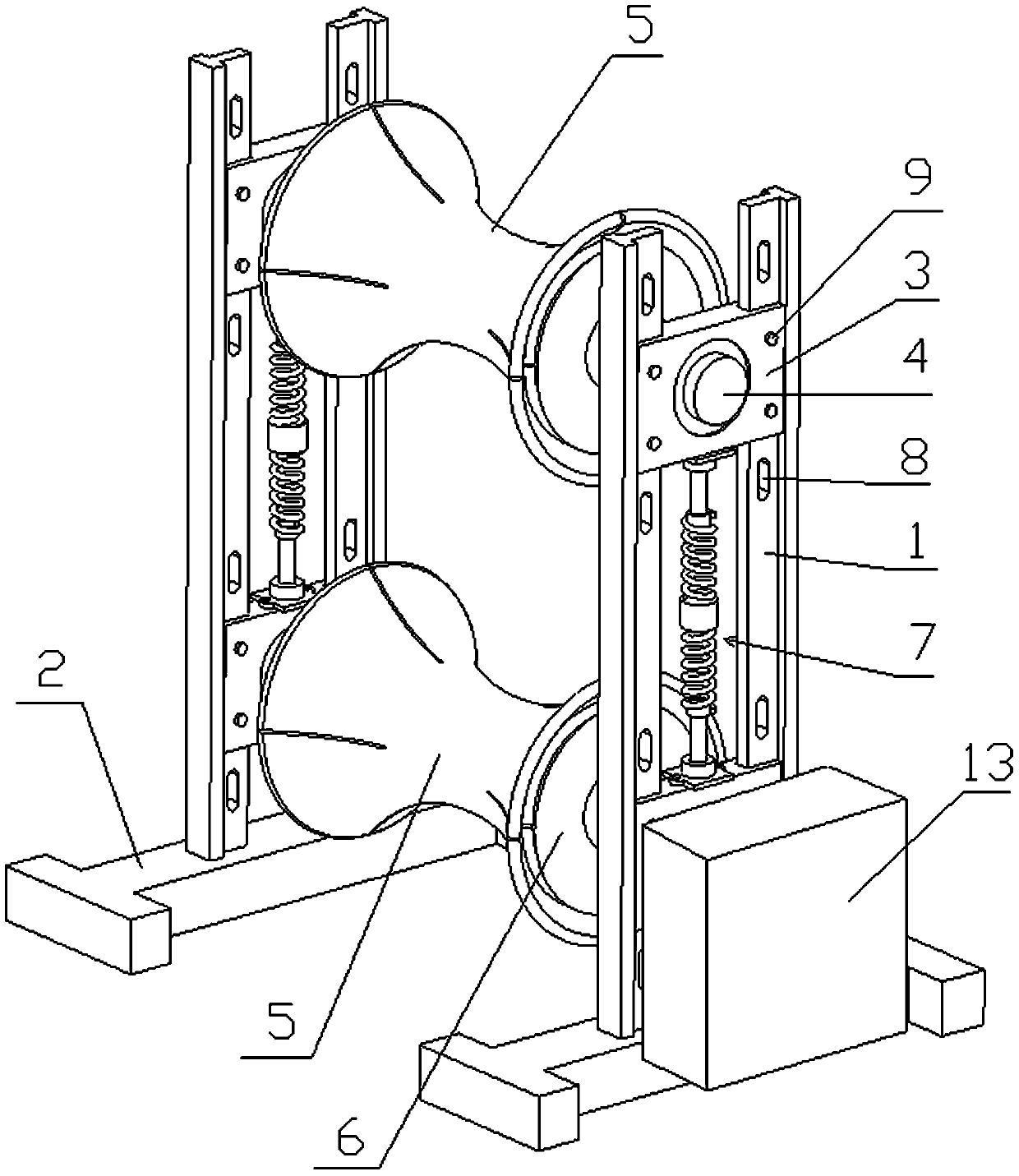 Pipeline conveying device in limited work space