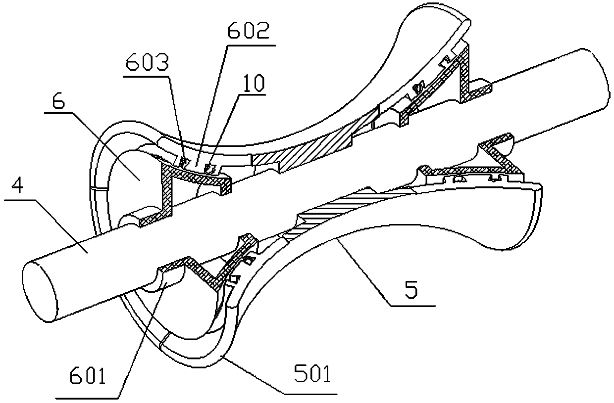 Pipeline conveying device in limited work space