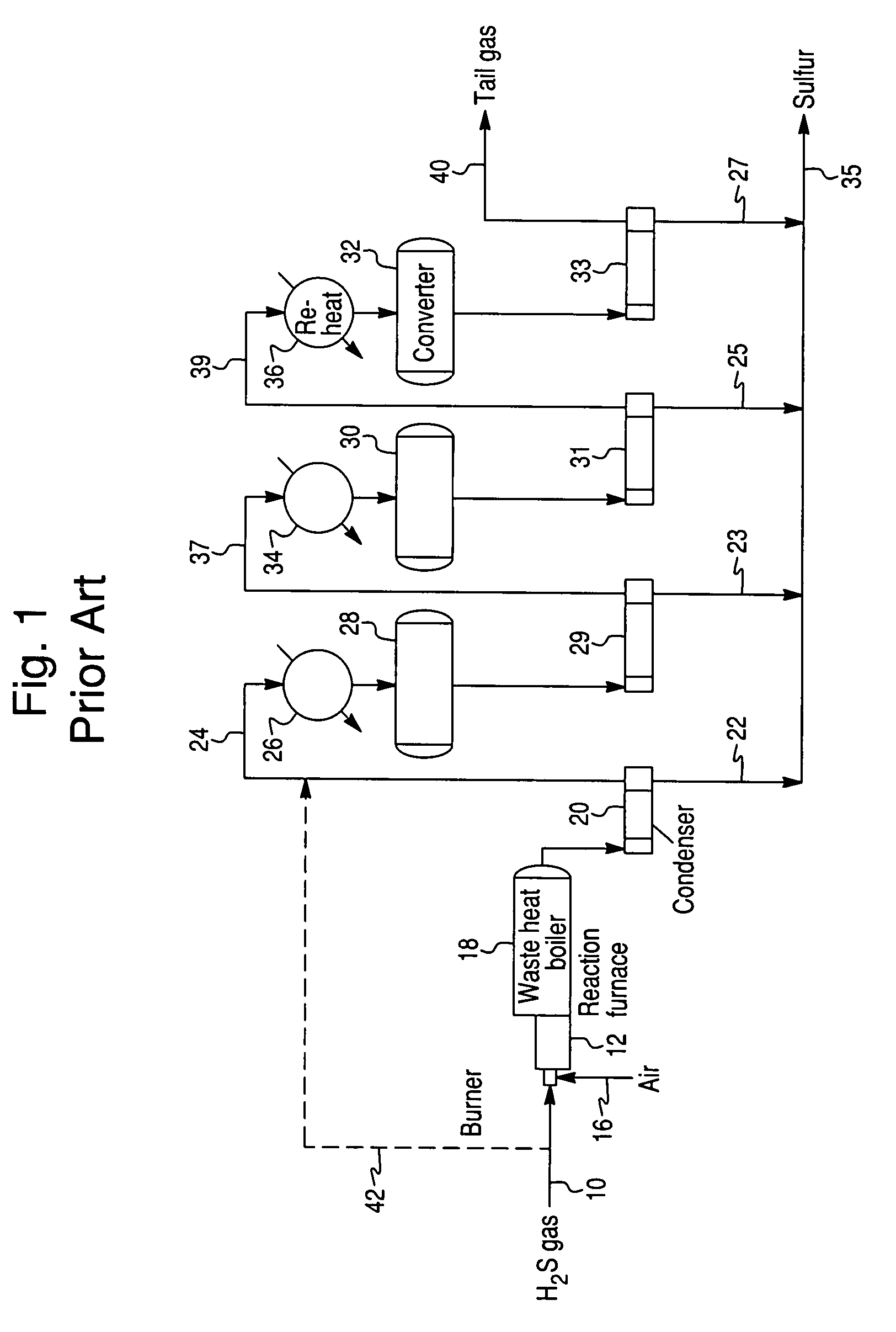 Process for the recovery of sulfur from Claus tail gas streams