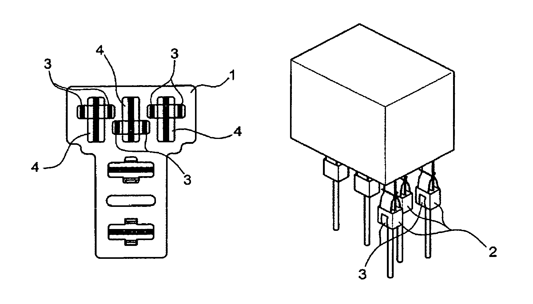 Socket used to house female plugs and micro-relays