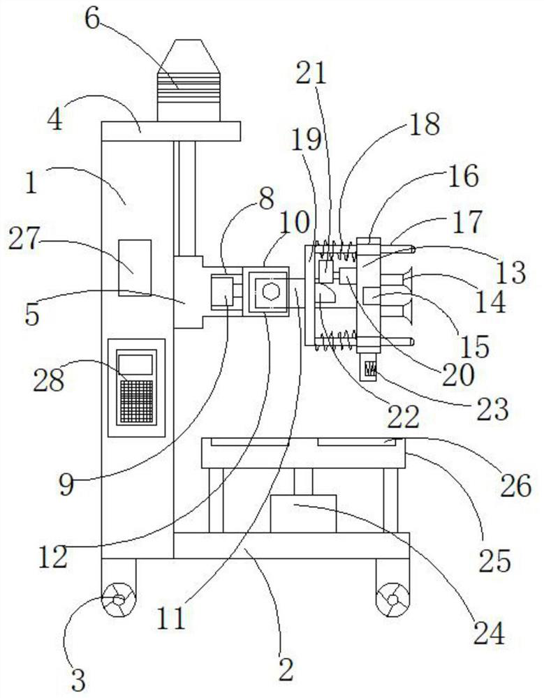 A vertical automatic wall brick installation for building construction