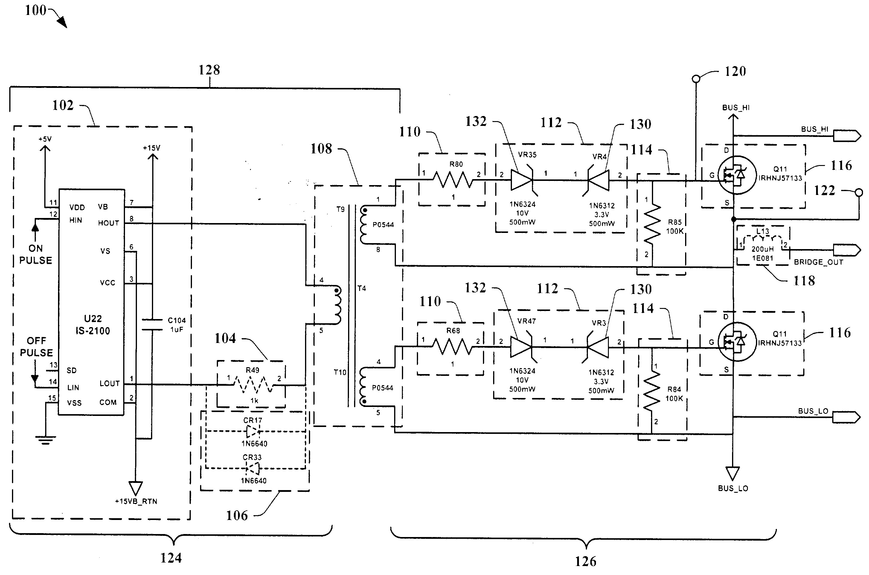 Isolated FET drive utilizing Zener diode based systems, methods and apparatus