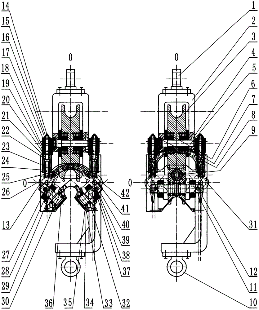 Lifting pulley capable of being quickly clamped or released by rotary lifting spine lock, synchronously opened-closed C-shaped spring and five wheels