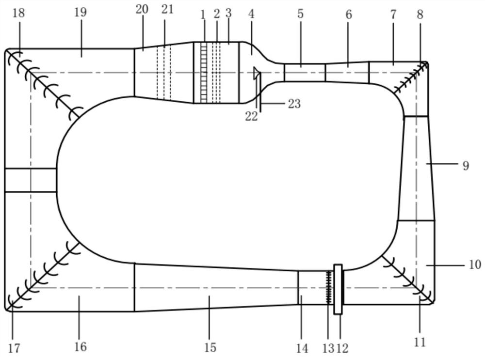 Backflow type wind tunnel device for simulating Mars low-pressure low-density dust storm environment