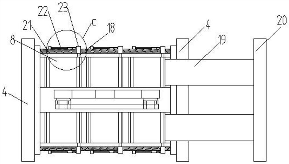 Stacking device for tubular pile die