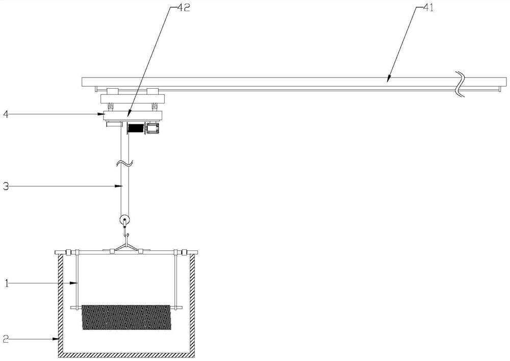 Pickling device for high-strength rivet wire