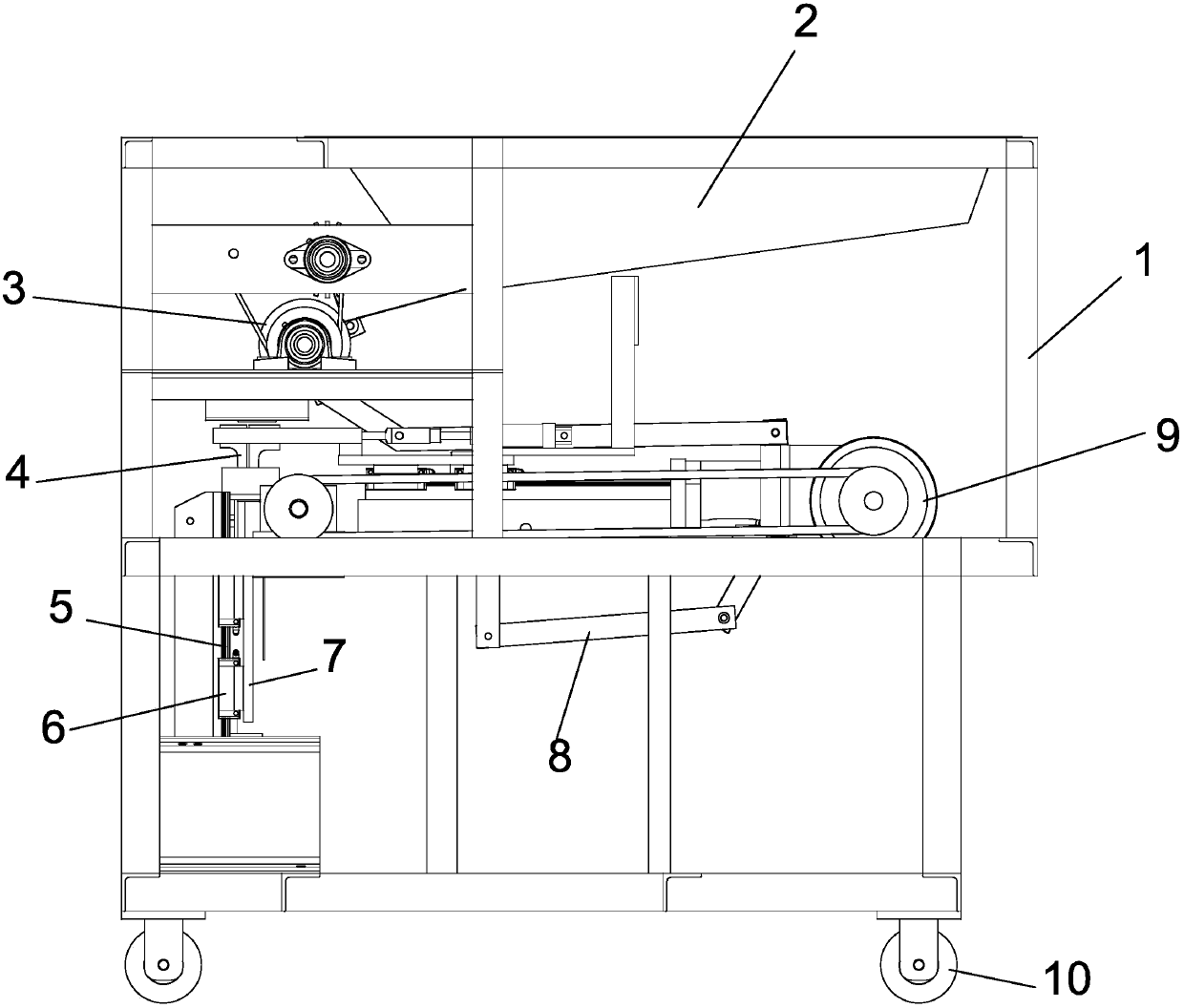 A large-angle slotting machine for macadamia nuts