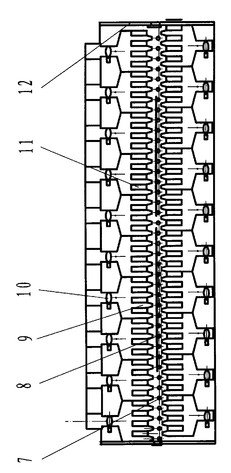 Energy-saving gas full-convection heating glass tempering furnace