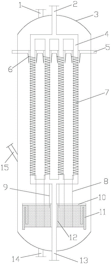 A tube shell vertical anti-fouling falling film absorption device