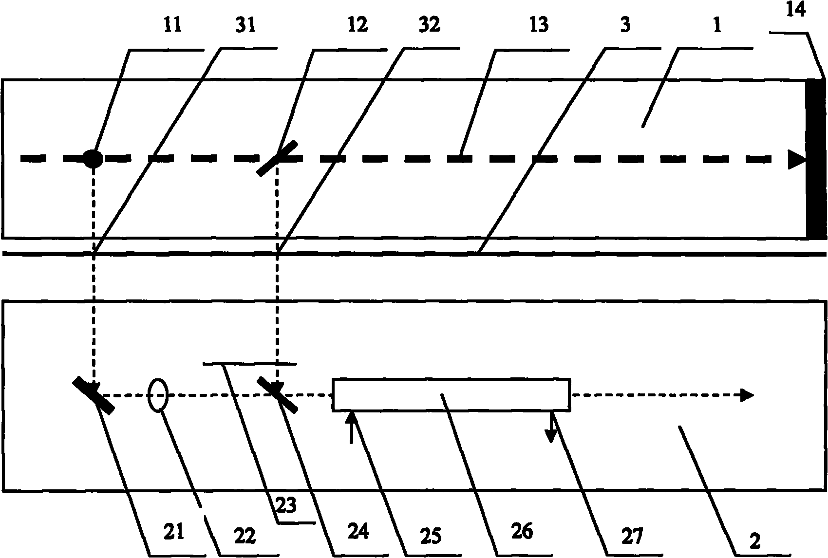 Bypass concentration calibration system with variable light path