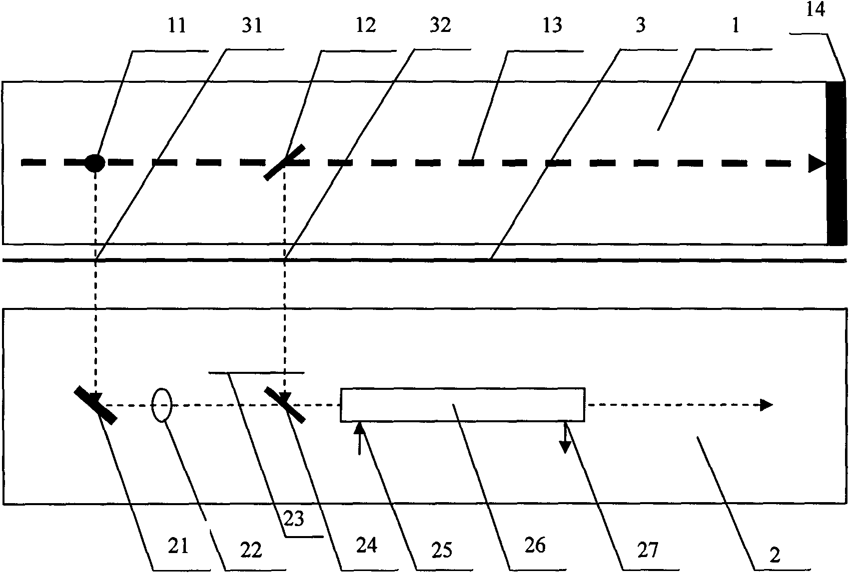 Bypass concentration calibration system with variable light path