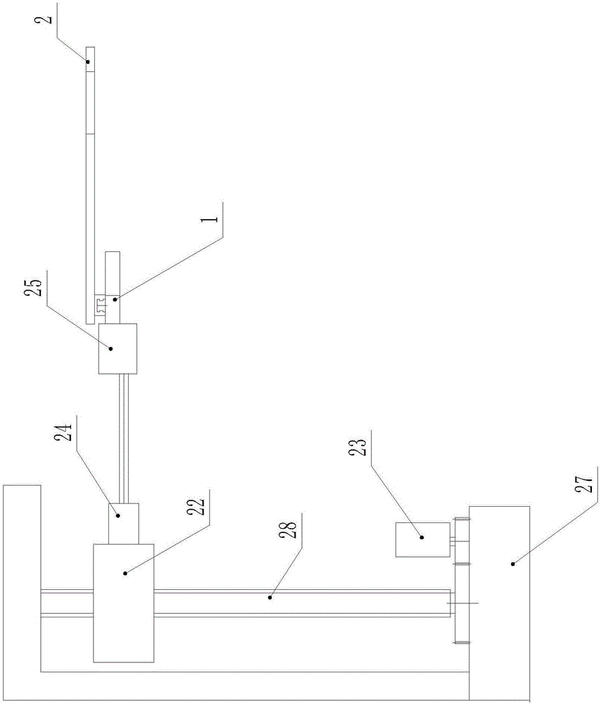 Automatic photoetching plate feeding and taking device of chip photoetching machine