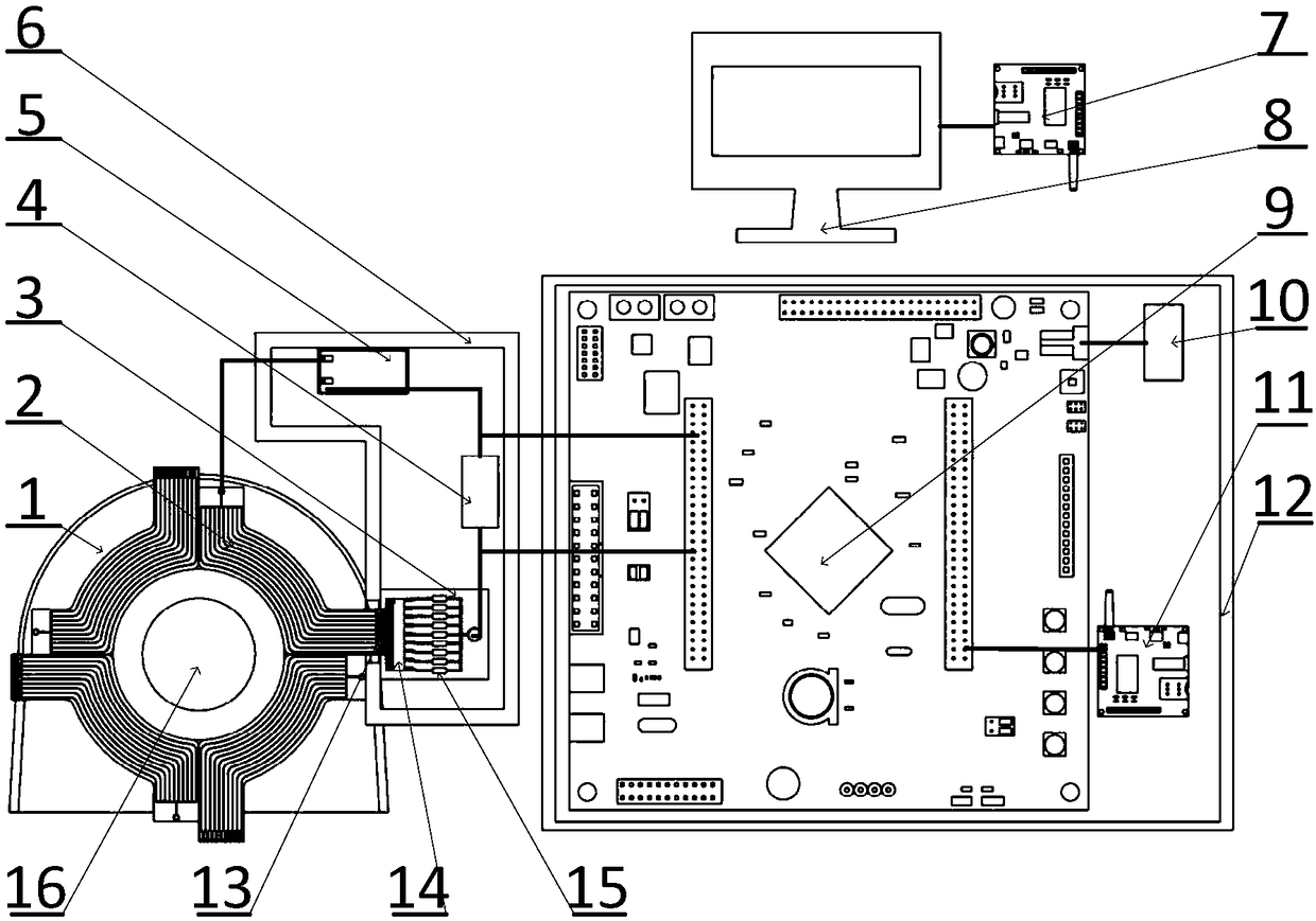 Vertical shaft steel wire rope guide sliding sleeve wear amount detecting device and detecting method thereof