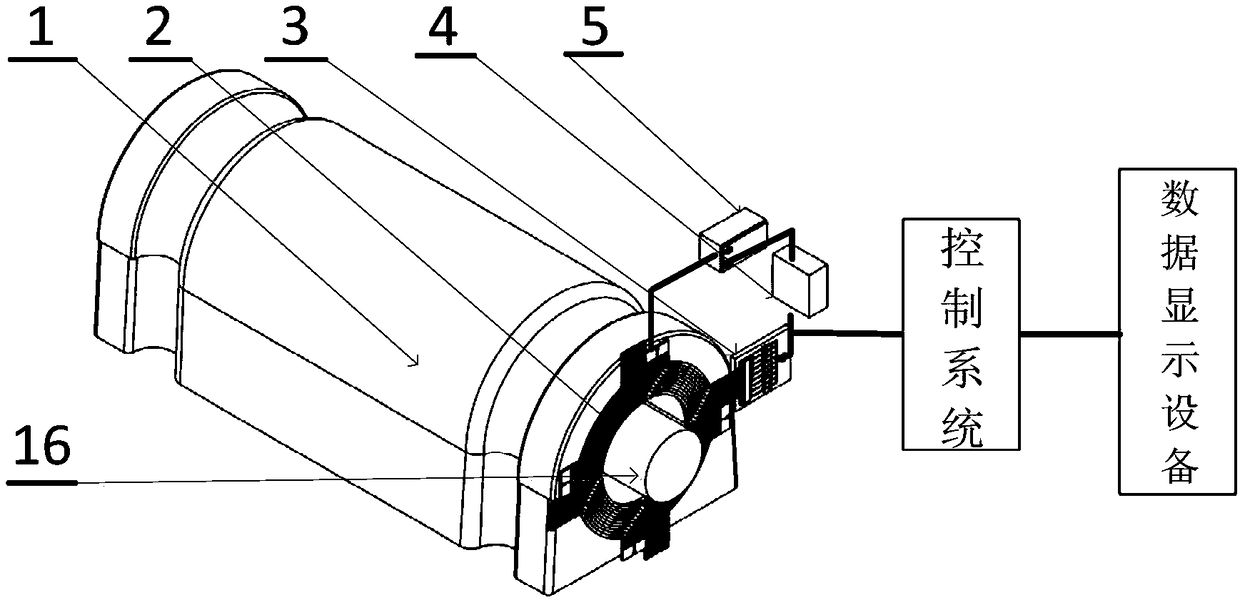 Vertical shaft steel wire rope guide sliding sleeve wear amount detecting device and detecting method thereof