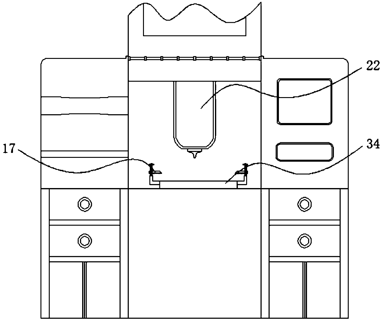 Waste separation device for high-density graphite engraving and milling machine