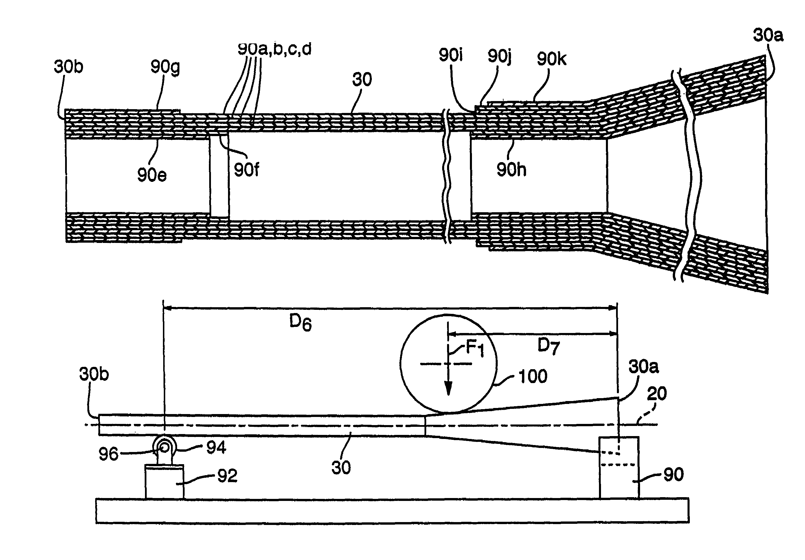 Bat having a flexible handle