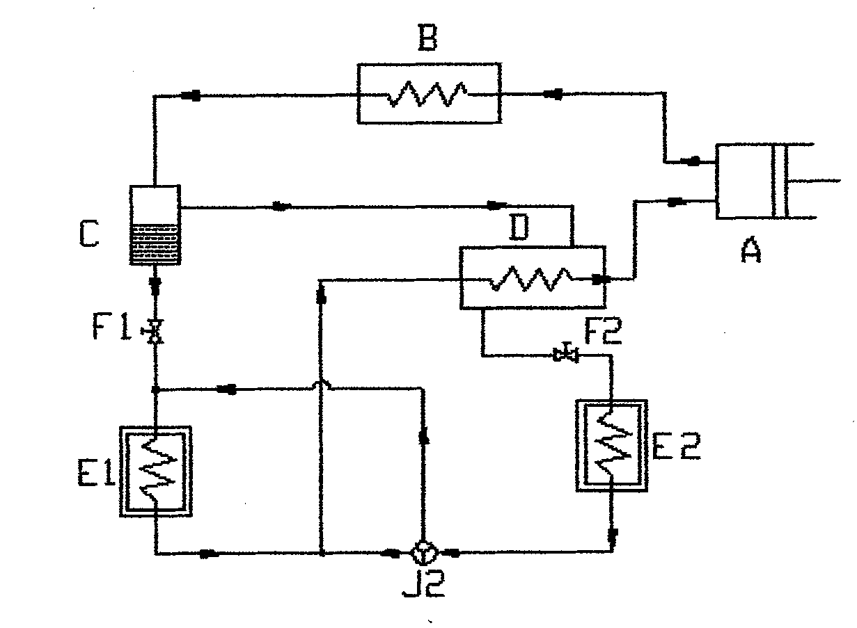 Operation method for multi-temperature refrigerating machine with variable evaporating temperature