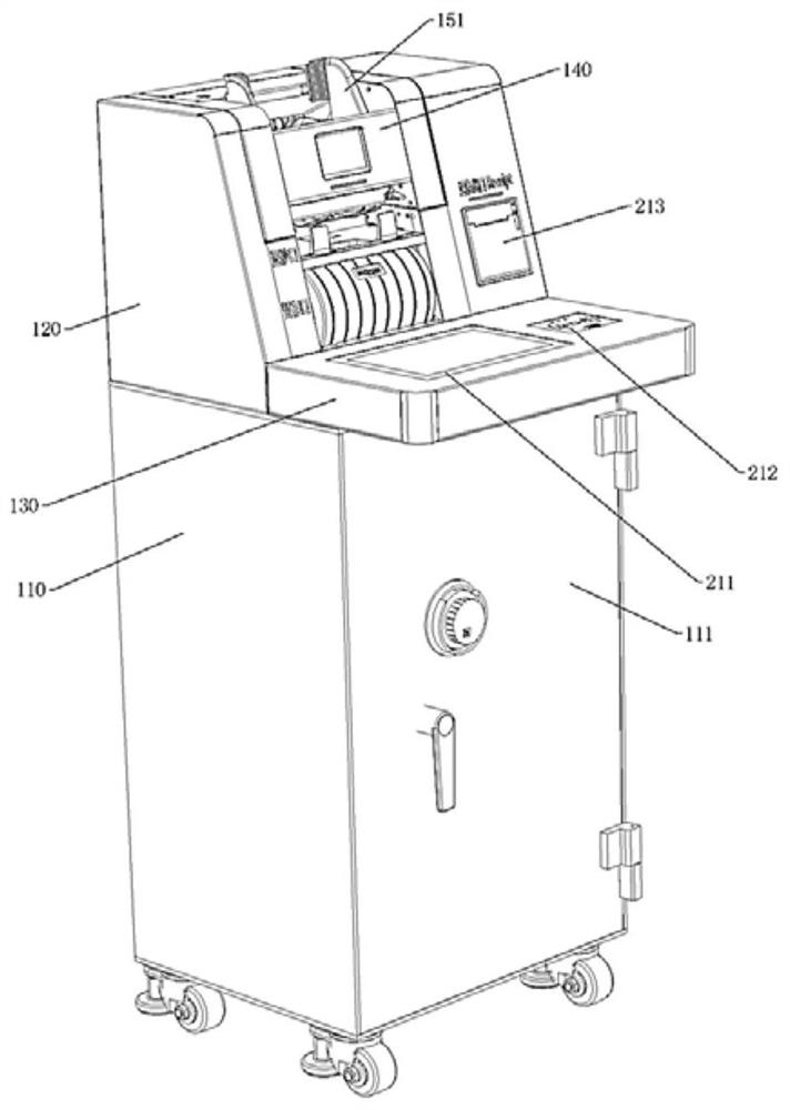 Protective cover mechanism and large-amount cash deposit machine thereof