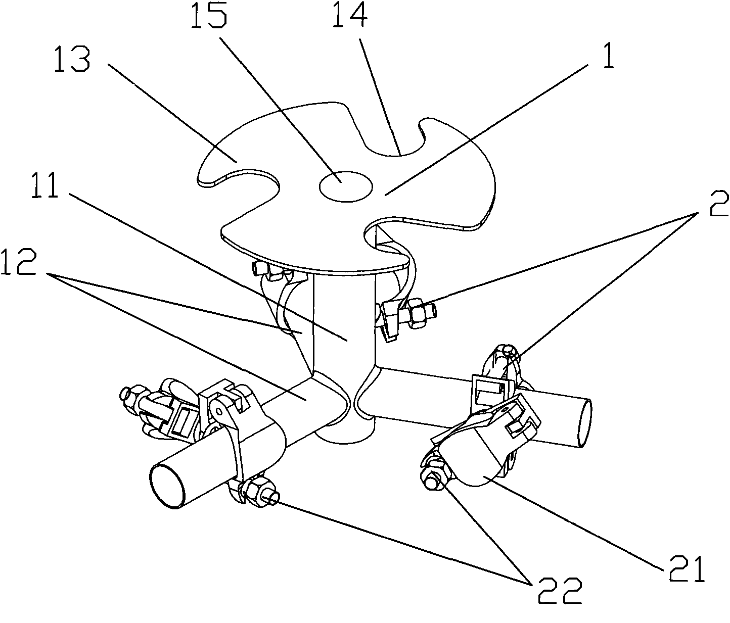 Portable overlapping fixing bracket for jack bracket