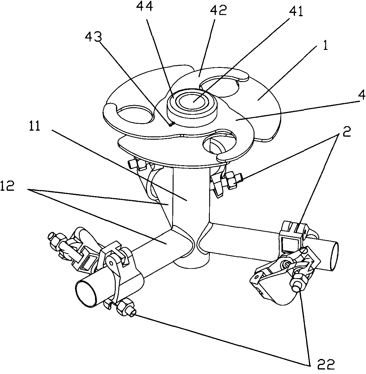 Portable overlapping fixing bracket for jack bracket