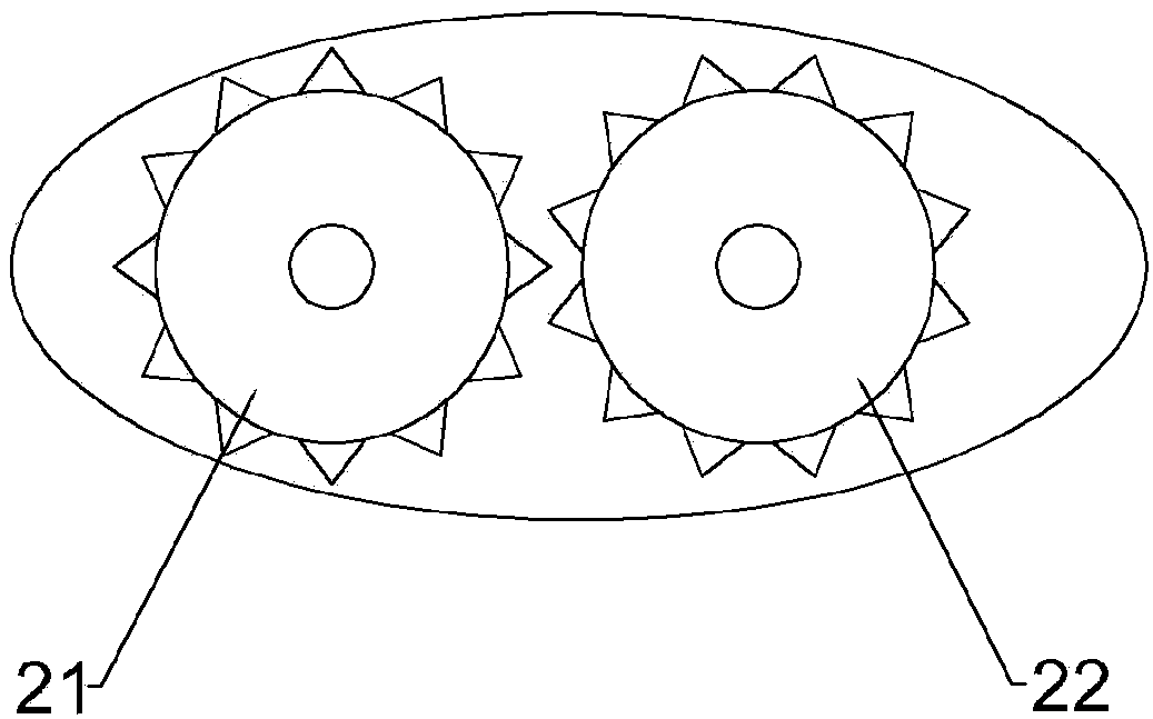 Crushing device for plastic recovery processing