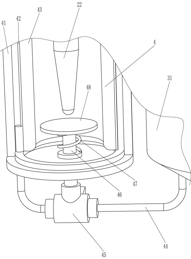 Wound iron scrap filtering-out processor for industrial injury patient for internal medicine department