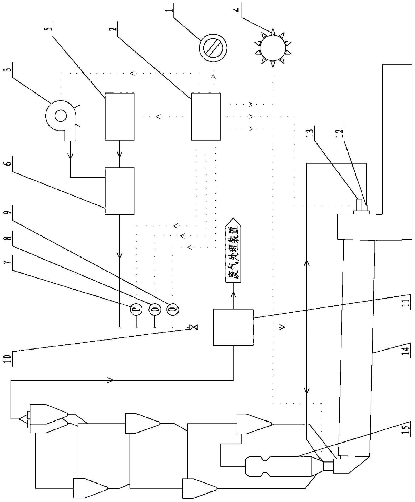 Energy-saving emission-reducing partial oxygen-increasing combustion-supporting device used for cement kiln