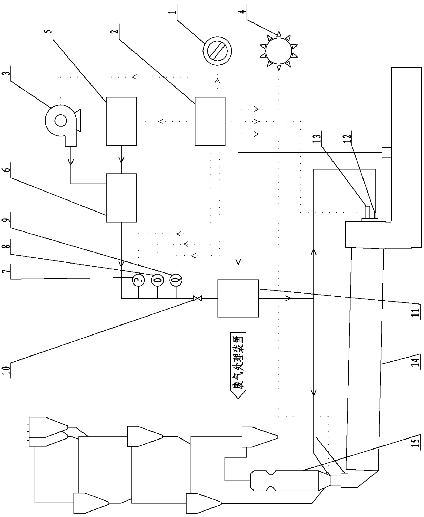 Energy-saving emission-reducing partial oxygen-increasing combustion-supporting device used for cement kiln