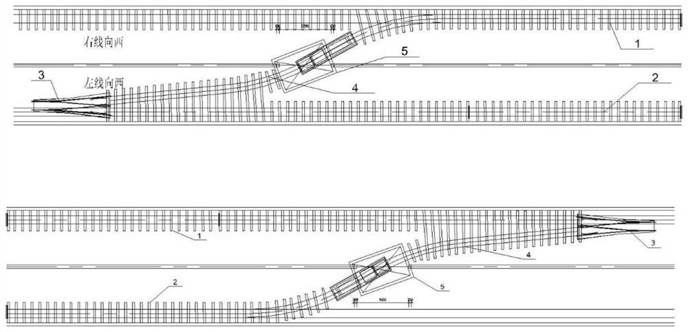 A method for laying double-track tracks on soft ground in double-arch water-rich tunnels