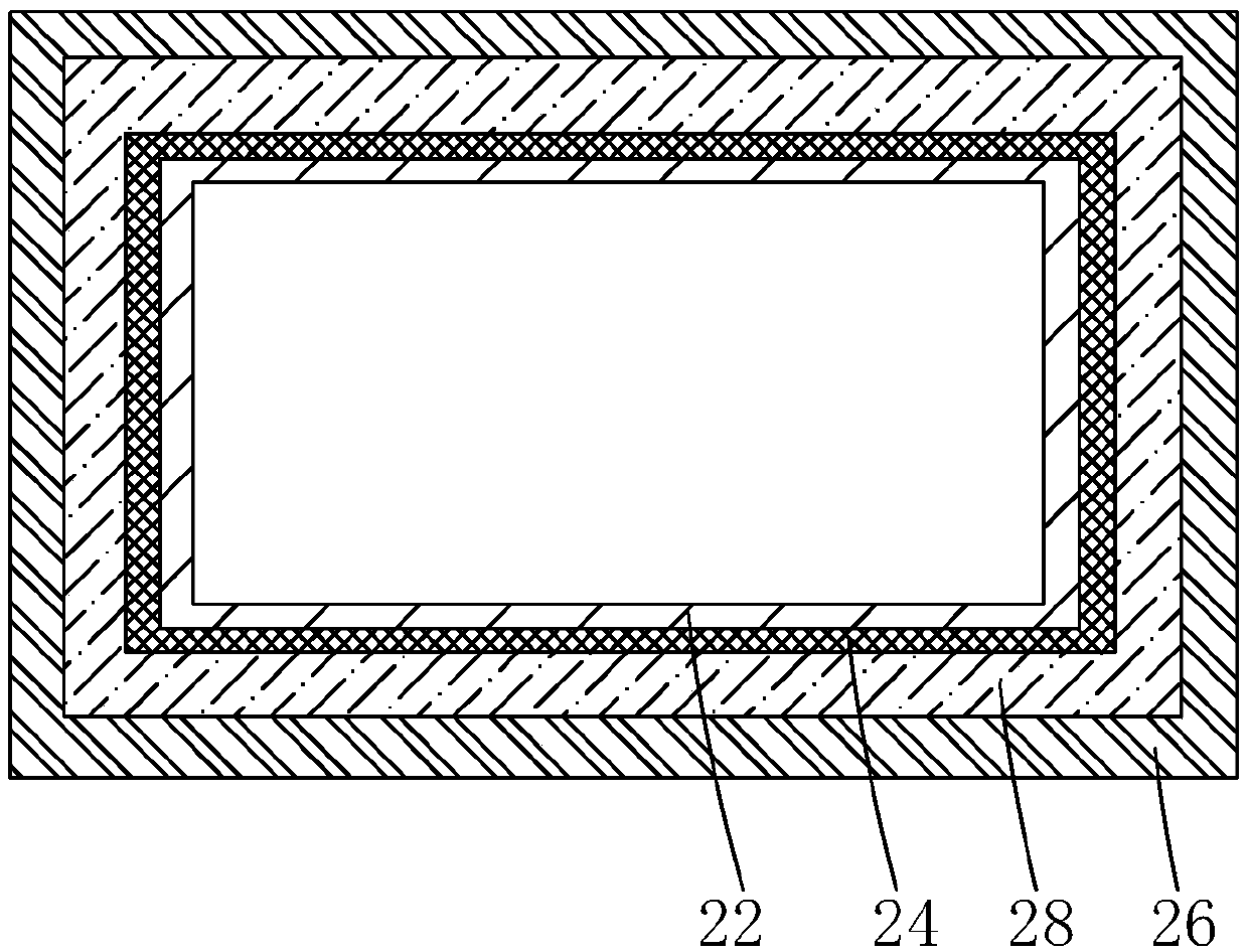 Frame glue packaging structure and frame glue material preparation method