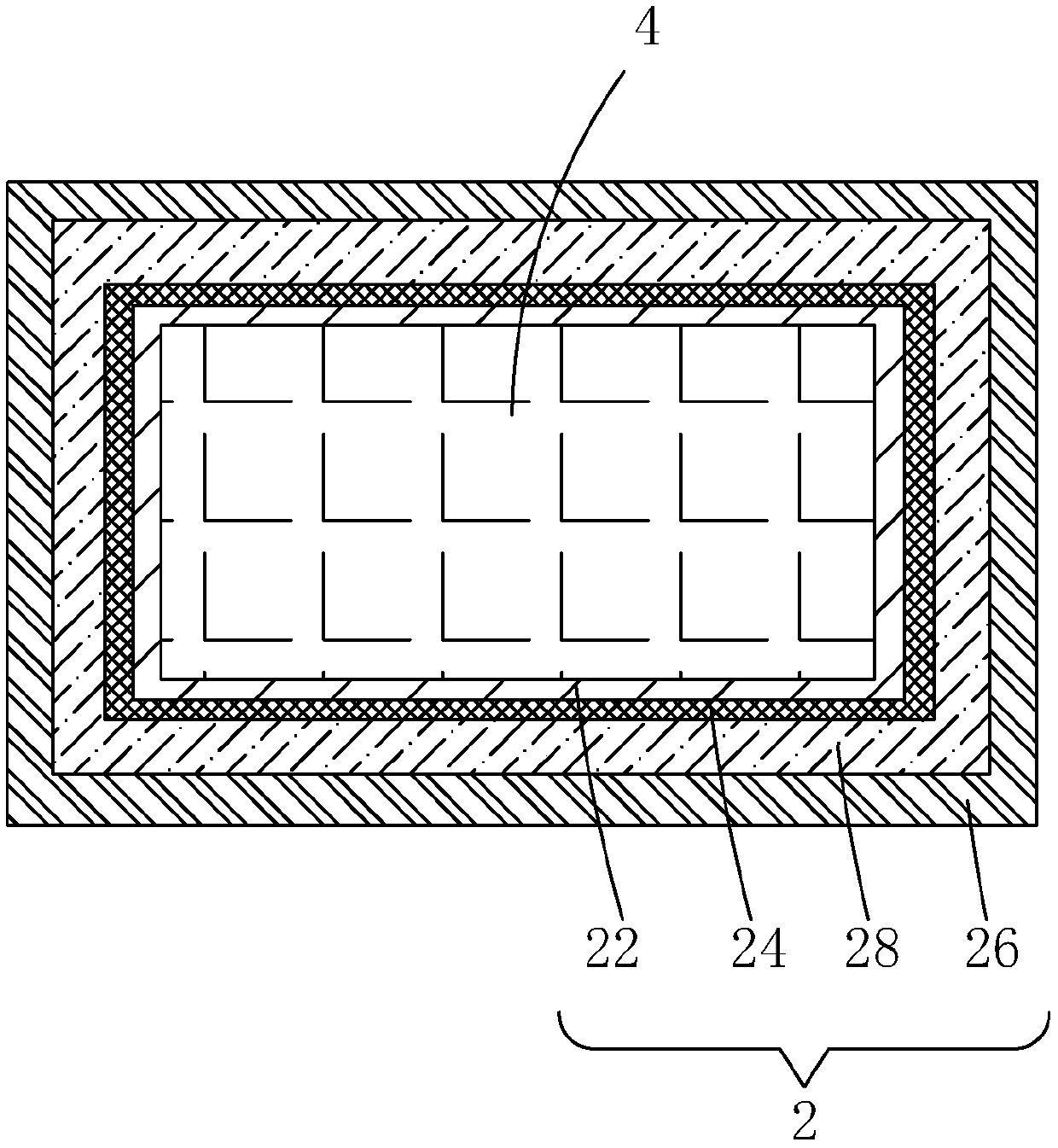 Frame glue packaging structure and frame glue material preparation method