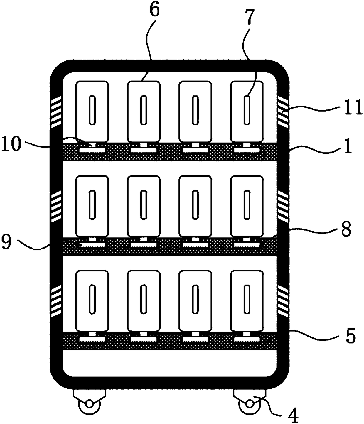 Drawout low-voltage power distribution cabinet