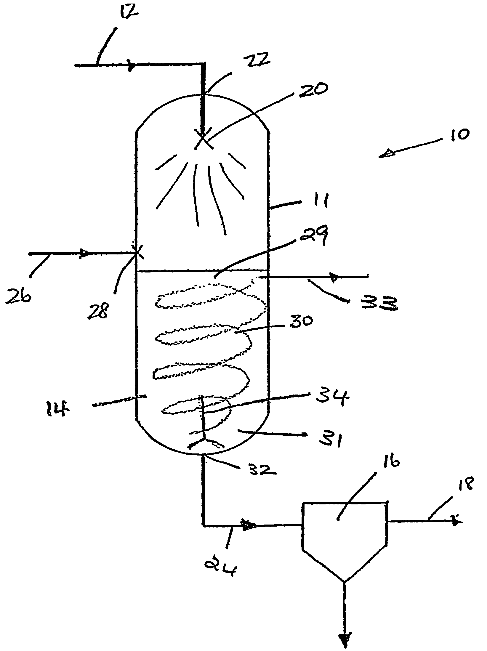 Process and device for production of LNG by removal of freezable solids